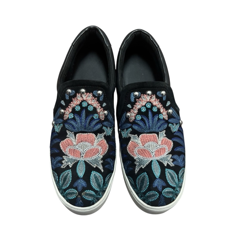 Rebecca Minkoff Embroidered Slip On Sneakers Size 11 - Picture 1 of 6